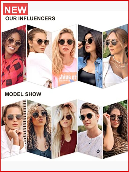Retro Vintage Round Double Bridge Polarized Sunglasses main image 4